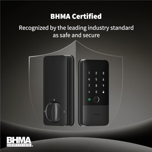 Aqara UWB Smart Lock U400, Matter Over Thread, llave de Apple Home, cerrojo de entrada sin llave de huellas dactilares, teclado de pantalla táctil, batería recargable, compatible con HomeKit, Alexa, Google, Home Assistant, negro