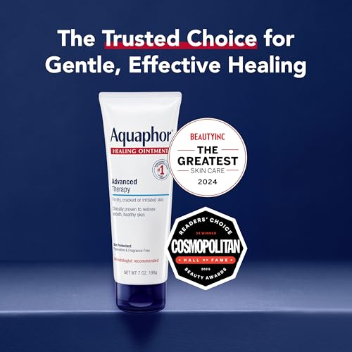 Aquaphor Healing Ointment Advanced Therapy Skin Protectant  Dry Skin Body Moisturizer  7 Oz Tube