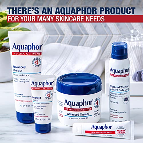 Aquaphor Healing Ointment Advanced Therapy Skin Protectant  Dry Skin Body Moisturizer  7 Oz Tube