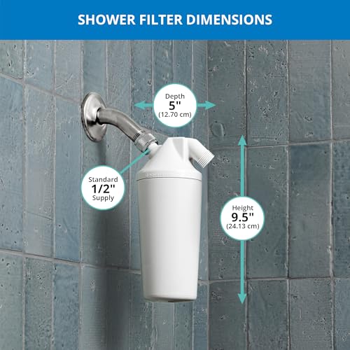 Aquasana Shower Filter   Dermatologist recommended for softer  healthier skin & hair   Proven to reduce 90  of chlorine for 6 months   High pressure   Use your own shower head   AQ 4100NSH