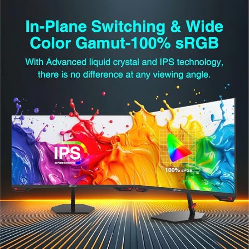 ArcticPro 24inch Gaming Monitor 200Hz 180Hz  FHD 1080p  IPS Panel  1ms Response Time  Adaptive sync  PC Computer Monitor  3 Sided Frameless  Ultra Slim  Bluelight Filter  DP 1  HDMI 1