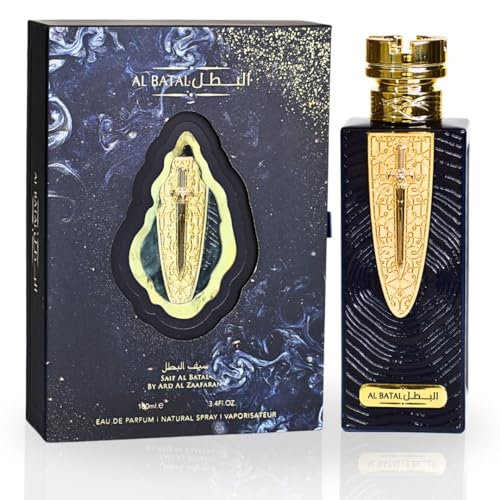 Ard Al Zaafaran Saif Al Batal Eau De Parfum Men Spray 100ML (3.4 oz) Perfume árabe para hombres, fragancia cautivadora Perfume de larga duración | Una fusión de frescura exótica y complejidad cálida