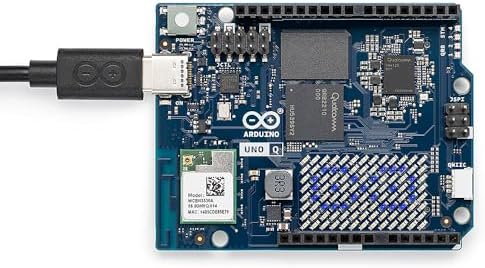 Arduino UNO Q 4 GB RAM  ABX00173    Hybrid Board  Qualcomm Dragonwing QRB2210 microprocessor  MPU  & STM32U585 Microcontroller MCU   AI Vision  Voice  IoT  Robotics  Linux Debian OS  Wi Fi 5  USB C
