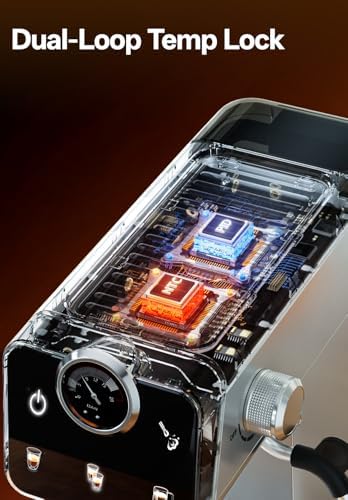 Arecovas Espresso Machine with Milk Frother  20 Bar Compact Coffee Machine with Touch Screen & 41oz Water Tank for Home Use  Stainless Steel Espresso Coffee Maker for Americano  Cappuccino  Latte