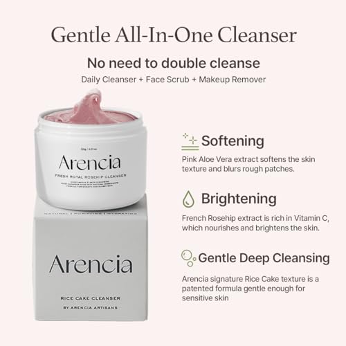 Arencia Pore Perfection & Firming Duo with Rosehip Rice Mochi Cleanser & Overnight Red Smoothie Serum 30