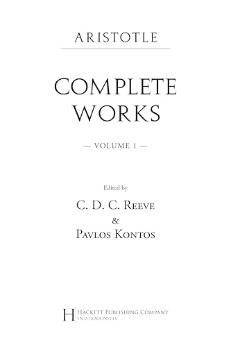 Aristotle  Complete Works  Two Volume Set