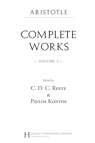 Aristotle  Complete Works  Two Volume Set