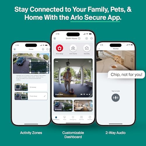 Arlo Essential Security Camera Wireless Outdoor 2K  3rd Gen  2025 Release    Battery Power  Person Recognition  Package Detection  Animated Preview  1 Month Trial of Secure Plan  2 Cam  White