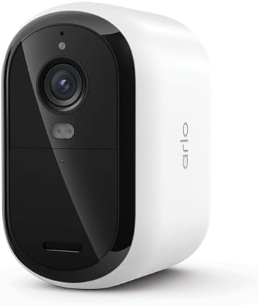 Arlo Essential Security Camera Wireless Outdoor 2K  3rd Gen  2025 Release    Battery Power  Person Recognition  Package Detection  Animated Preview  1 Month Trial of Secure Plan  2 Cam  White