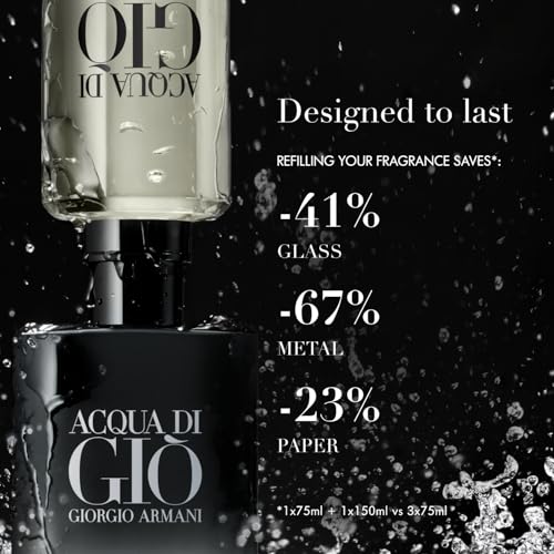 Armani Beauty   Acqua di Gi    Parfum   Cologne for Men   Fresh & Woody Men s Fragrance   Bergamot  Ginger  Marine  Geranium  Rosemary  Clary Sage  Patchouli  Incense Notes