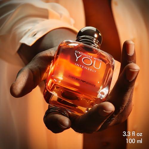 Armani Beauty   Stronger With You Intensely   Cologne for Men   Foug re Ambery Woody Men s Fragrance   Pink Pepper  Lavender  Vanilla Notes