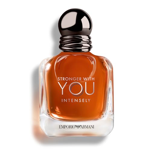 Armani Beauty   Stronger With You Intensely   Cologne for Men   Foug re Ambery Woody Men s Fragrance   Pink Pepper  Lavender  Vanilla Notes