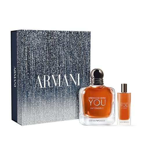 Armani Beauty   Stronger With You Intensely   Cologne for Men   Foug re Ambery Woody Men s Fragrance   Pink Pepper  Lavender  Vanilla Notes