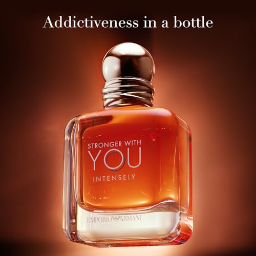 Armani Beauty   Stronger With You Intensely   Cologne for Men   Foug re Ambery Woody Men s Fragrance   Pink Pepper  Lavender  Vanilla Notes