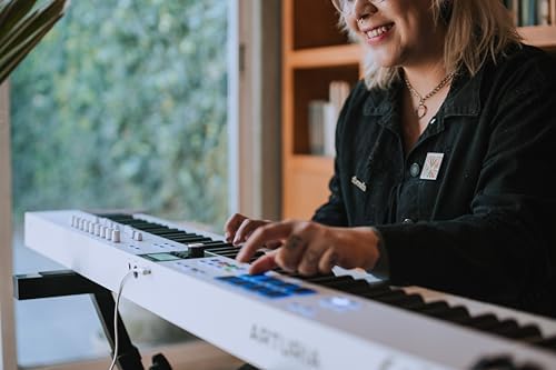 Arturia KeyLab Essential 88 mk3   88 key USB MIDI Controller Keyboard with Analog Lab V Software Included  White