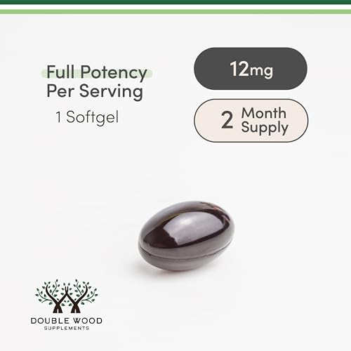Astaxanthin 12mg Max Strength  Only Patented Astaxanthin  Astrareal  with 70  Human Clinical Trials   Worlds Most Studied Brand  Grown  Harvested  and Made in The USA  Astaxantina  by Double Wood