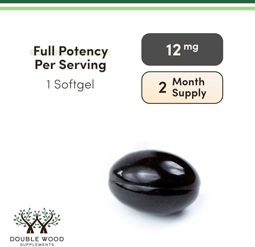 Astaxanthin 12mg Max Strength  Only Patented Astaxanthin  Astrareal  with 70  Human Clinical Trials   Worlds Most Studied Brand  Grown  Harvested  and Made in The USA  Astaxantina  by Double Wood