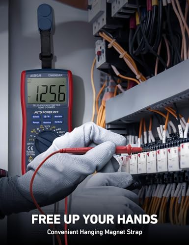 AstroAI Digital Multimeter and Analyzer TRMS 6000 Counts Volt Meter Ohmmeter Auto Ranging Tester; Accurately Measures Voltage Current Resistance Diodes Continuity Duty Cycle Capacitance Temperature