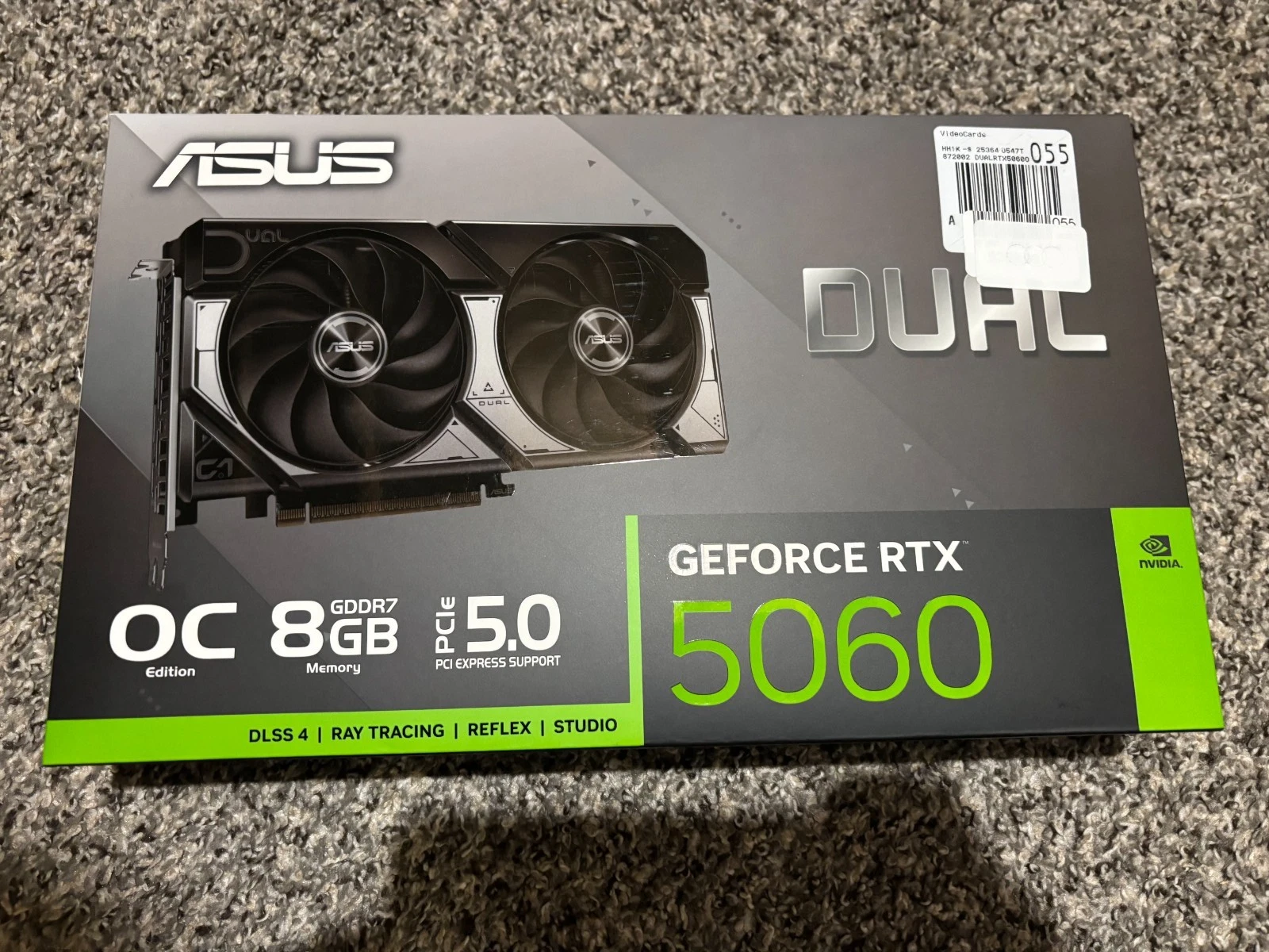 Asus Dual NVIDIA GeForce RTX 5060 DUAL RTX5060 O8G 8GB GDDR7 OC Graphic Card