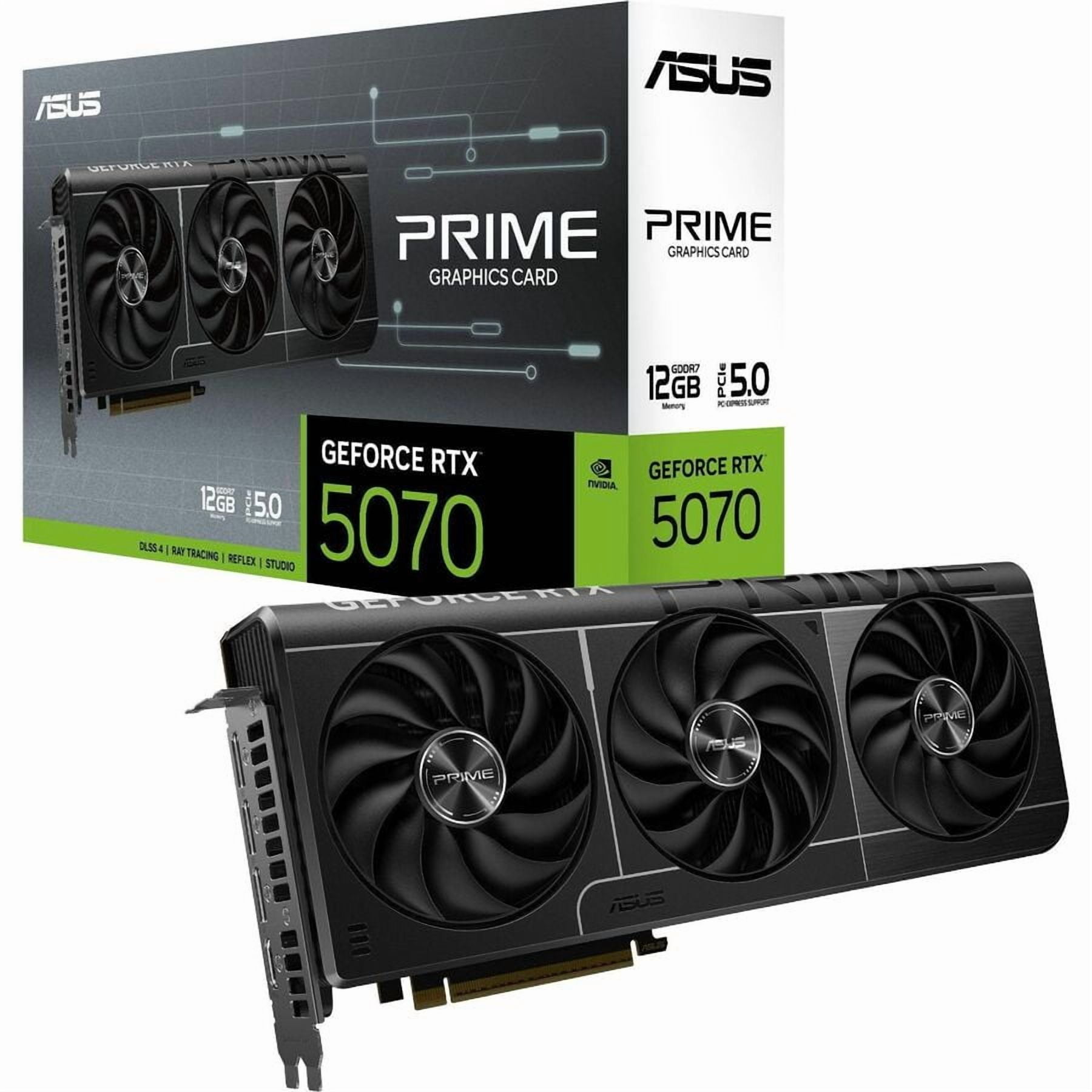 Asus NVIDIA GeForce RTX 5070 Graphic Card   12 GB GDDR7   7680 x 4320   2 54 GHz Boost Clock   192 bit Bus Width   PCI Express 5 0   DisplayPort   3 x DisplayPort   HDMI   VGA