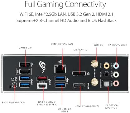 Asus ROG Strix B550 F Gaming WiFi II AMD AM4  3rd Gen Ryzen  ATX Gaming Motherboard  PCIe 4 0 WiFi 6E  2 5Gb LAN  BIOS Flashback  HDMI 2 1  Addressable Gen 2 RGB Header and Aura Sync 