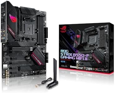 Asus ROG Strix B550 F Gaming WiFi II AMD AM4  3rd Gen Ryzen  ATX Gaming Motherboard  PCIe 4 0 WiFi 6E  2 5Gb LAN  BIOS Flashback  HDMI 2 1  Addressable Gen 2 RGB Header and Aura Sync