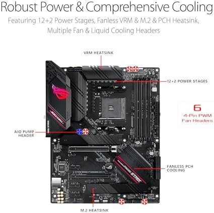 Asus ROG Strix B550 F Gaming WiFi II AMD AM4  3rd Gen Ryzen  ATX Gaming Motherboard  PCIe 4 0 WiFi 6E  2 5Gb LAN  BIOS Flashback  HDMI 2 1  Addressable Gen 2 RGB Header and Aura Sync