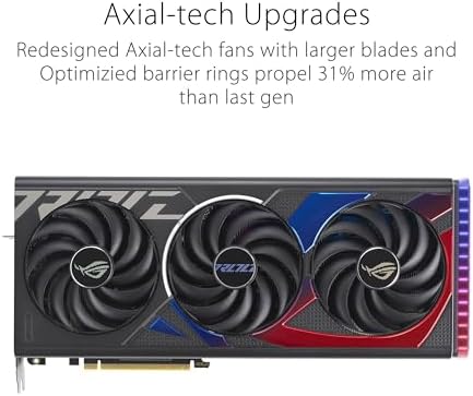 Asus Tarjeta gráfica ROG Strix GeForce RTX 4070 Ti Super OC - 16GB GDDR6X, 2X HDMI, 3X DP