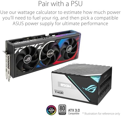 Asus Tarjeta gráfica ROG Strix GeForce RTX 4070 Ti Super OC - 16GB GDDR6X, 2X HDMI, 3X DP