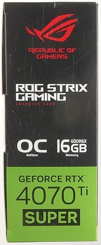 Asus Tarjeta gráfica ROG Strix GeForce RTX 4070 Ti Super OC - 16GB GDDR6X, 2X HDMI, 3X DP