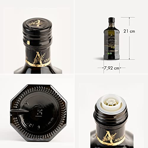 Atlas Organic Cold Pressed Moroccan Extra Virgin Olive Oil  Polyphenol Rich   EVOO From Morocco  Newly Harvested Unprocessed from One Single Family Farm   Trusted by Award Winning Chefs   500 mL