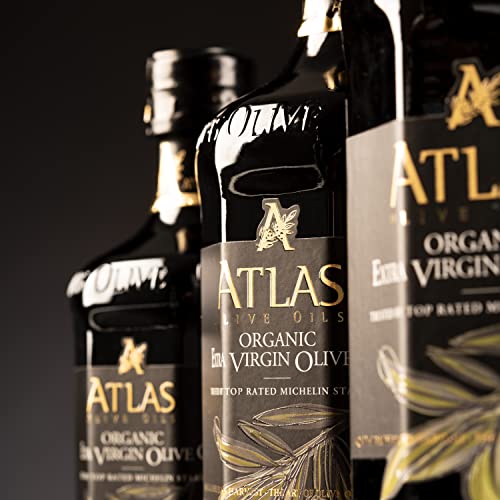 Atlas Organic Cold Pressed Moroccan Extra Virgin Olive Oil  Polyphenol Rich   EVOO From Morocco  Newly Harvested Unprocessed from One Single Family Farm   Trusted by Award Winning Chefs   500 mL