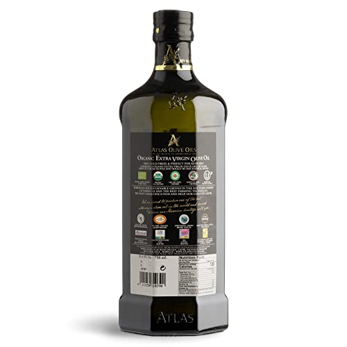 Atlas Organic Cold Pressed Moroccan Extra Virgin Olive Oil  Polyphenol Rich   EVOO From Morocco  Newly Harvested Unprocessed from One Single Family Farm   Trusted by Award Winning Chefs   500 mL