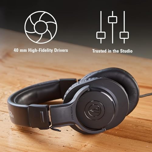 Audio Technica ATH M20x Professional Studio Monitor Headphones  Black