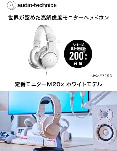 Audio Technica ATH M20x Professional Studio Monitor Headphones  Black