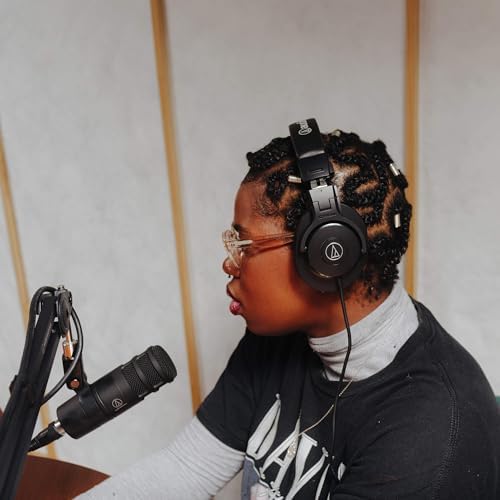 Audio Technica ATH M30x Professional Monitor Headphones   Black Bundle with Case  Stand  Pouch  and Austin Bazaar Polishing Cloth