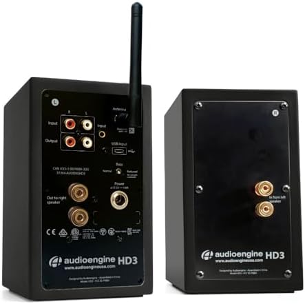 Audioengine A2  Desktop 24 Bit Wireless Bluetooth Desktop Speakers   60W Computer Speakers for Music and Gaming