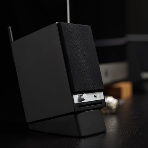 Audioengine A2  Desktop 24 Bit Wireless Bluetooth Desktop Speakers   60W Computer Speakers for Music and Gaming