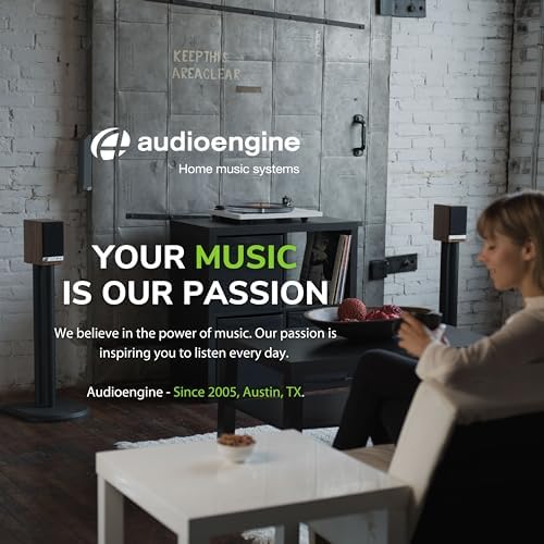 Audioengine A2  Desktop 24 Bit Wireless Bluetooth Desktop Speakers   60W Computer Speakers for Music and Gaming