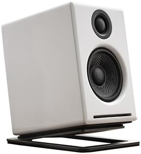 Audioengine A2  Desktop 24 Bit Wireless Bluetooth Desktop Speakers   60W Computer Speakers for Music and Gaming