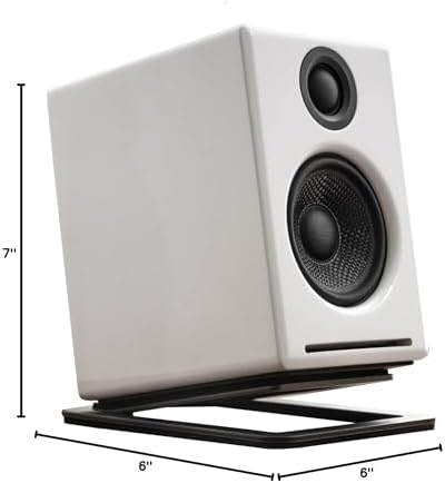 Audioengine A2  Desktop 24 Bit Wireless Bluetooth Desktop Speakers   60W Computer Speakers for Music and Gaming
