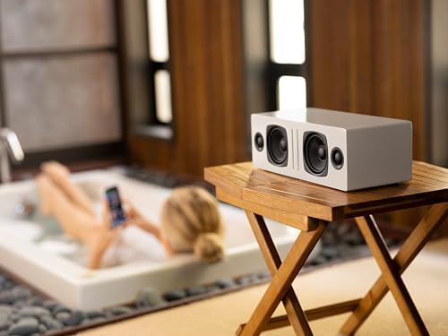 Audioengine A2  Desktop 24 Bit Wireless Bluetooth Desktop Speakers   60W Computer Speakers for Music and Gaming