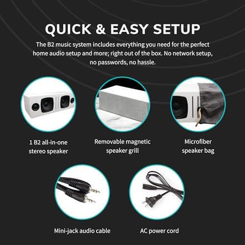 Audioengine A2  Desktop 24 Bit Wireless Bluetooth Desktop Speakers   60W Computer Speakers for Music and Gaming