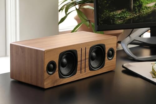 Audioengine A2  Desktop 24 Bit Wireless Bluetooth Desktop Speakers   60W Computer Speakers for Music and Gaming