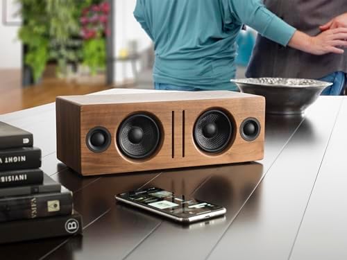 Audioengine A2  Desktop 24 Bit Wireless Bluetooth Desktop Speakers   60W Computer Speakers for Music and Gaming