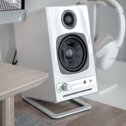 Audioengine A2  Desktop 24 Bit Wireless Bluetooth Desktop Speakers   60W Computer Speakers for Music and Gaming