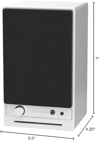 Audioengine A2  Desktop 24 Bit Wireless Bluetooth Desktop Speakers   60W Computer Speakers for Music and Gaming