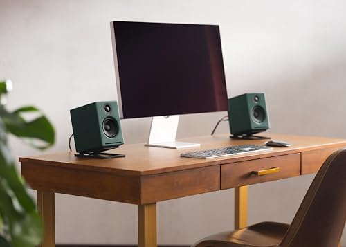 Audioengine A2  Desktop 24 Bit Wireless Bluetooth Desktop Speakers   60W Computer Speakers for Music and Gaming