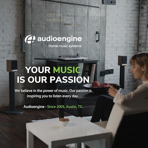 Audioengine A2  Desktop 24 Bit Wireless Bluetooth Desktop Speakers   60W Computer Speakers for Music and Gaming