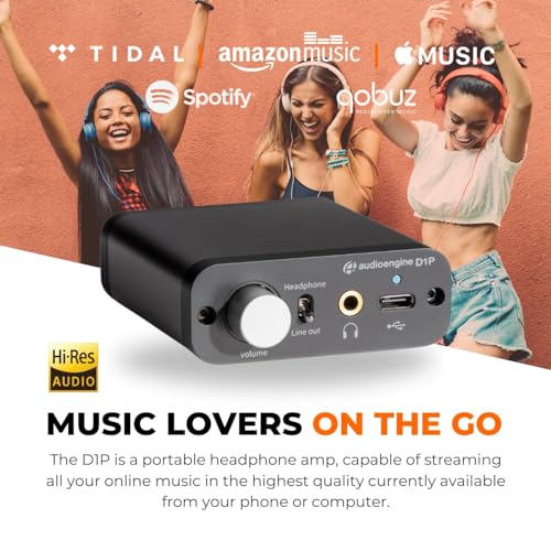 Audioengine D1 32 bit Desktop DAC and Headphone Amp  Preamp  Laptop  Amplifier  Gamers and Musicians